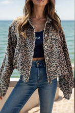 Load image into Gallery viewer, Leopard Button Down Long Sleeve Jacket
