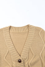 Load image into Gallery viewer, Cable-Knit Button Down V-Neck Cardigan