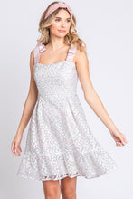 Load image into Gallery viewer, GeeGee Mesh Floral Embroidered Sleeveless Dress