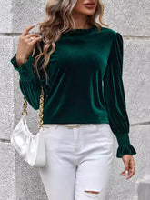 Load image into Gallery viewer, Lovelet Round Neck Flounce Sleeve Top
