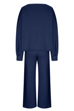 Load image into Gallery viewer, Round Neck Long Sleeve Top and Pants Set