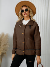 Load image into Gallery viewer, Pocketed Button Down Collared Neck Jacket
