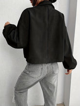 Load image into Gallery viewer, Collared Neck Dropped Shoulder Jacket