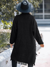 Load image into Gallery viewer, Fringe Open Front Long Sleeve Cardigan