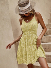 Load image into Gallery viewer, Floral V-Neck Mini Cami Dress