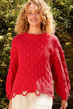 Load image into Gallery viewer, POL Checkered Distressed Edge Sweater