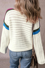 Load image into Gallery viewer, Flower Round Neck Long Sleeve Sweater