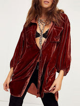 Load image into Gallery viewer, Collared Neck Button Down Long Sleeve Shirt