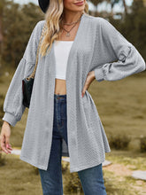 Load image into Gallery viewer, Textured Open Front Dropped Shoulder Cardigan