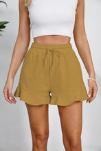 Load image into Gallery viewer, Full Size Drawstring Ruffle Hem Shorts