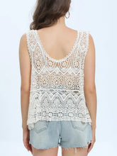 Load image into Gallery viewer, Cutout Round Neck Sleeveless Cover Up