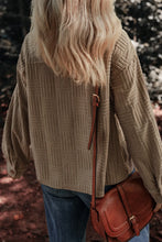 Load image into Gallery viewer, Textured Pocketed Collared Neck Long Sleeve Shacket
