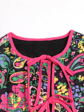 Load image into Gallery viewer, Tied Printeded Long Sleeve Jacket