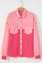 Load image into Gallery viewer, Two Tone Button Up Drop Shoulder Shacket