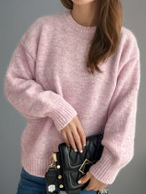 Load image into Gallery viewer, Round Neck Long Sleeve Sweater