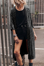 Load image into Gallery viewer, Sequin Open Front Duster Cardigan