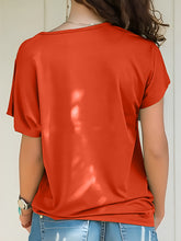 Load image into Gallery viewer, Asymmetrical Neck Short Sleeve T-Shirt