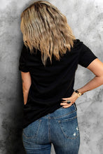Load image into Gallery viewer, USA Rhinestone Round Neck Short Sleeve T-Shirt