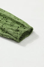 Load image into Gallery viewer, Eyelet Round Neck Drop Shoulder Sweater