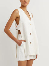 Load image into Gallery viewer, Full Size Button Up Top and Shorts Set