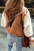 Load image into Gallery viewer, Contrast Baseball Collar Snap Down Long Sleeve Jacket