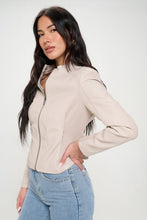 Load image into Gallery viewer, Coalition LA Zip Up Vegan Moto Jacket