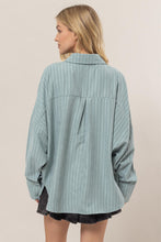 Load image into Gallery viewer, HYFVE Stripe Button Down Long Sleeve Oversized Shirt