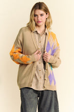 Load image into Gallery viewer, Davi &amp; Dani Argyle V-Neck Dropped Shoulder Cardigan