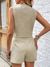 Load image into Gallery viewer, Scoop Neck Sleeveless Top and Shorts Set