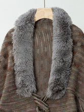 Load image into Gallery viewer, Fringe Fuzzy Open Front Poncho