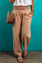 Load image into Gallery viewer, Smocked Elastic Waist Pants with Pockets