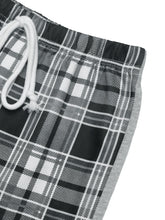 Load image into Gallery viewer, Perfee Drawstring Plaid Wide Leg Pants