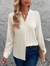 Load image into Gallery viewer, Textured Notched Long Sleeve Shirt