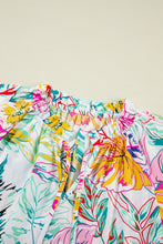 Load image into Gallery viewer, Ruffled Printed Tie Neck Blouse