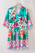 Load image into Gallery viewer, Printed Surplice Half Sleeve Mini Dress