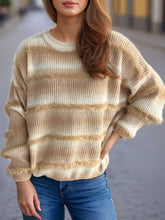 Load image into Gallery viewer, Gradient Round Neck Dropped Shoulder Sweater