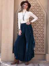 Load image into Gallery viewer, Slit Ruffled Wide Leg Pants