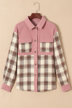 Load image into Gallery viewer, Pocketed Plaid Collared Neck Shacket