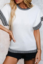 Load image into Gallery viewer, Round Neck Short Sleeve Knit Top