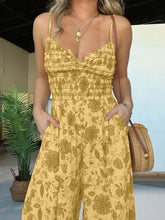 Load image into Gallery viewer, Full Size Printed Spaghetti Strap Wide Leg Jumpsuit