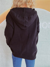 Load image into Gallery viewer, Dropped Shoulder Long Sleeve Hooded Cardigan