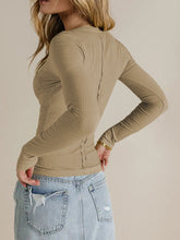 Load image into Gallery viewer, V-Neck Long Sleeve T-Shirt