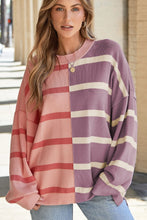 Load image into Gallery viewer, Contrast Striped Long Sleeve Sweatshirt
