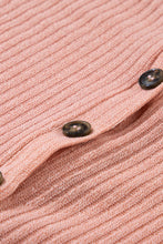 Load image into Gallery viewer, Quarter Button Round Neck Dropped Shoulder Knit Top