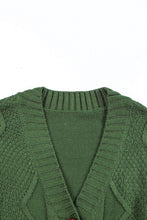 Load image into Gallery viewer, Cable-Knit Button Down V-Neck Cardigan