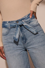 Load image into Gallery viewer, Tied Wide Leg Jeans with Pockets