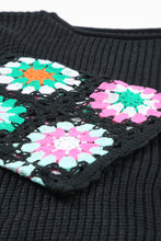 Load image into Gallery viewer, Crochet Round Neck Long Sleeve Knit Top