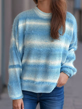 Load image into Gallery viewer, Gradient Round Neck Dropped Shoulder Sweater