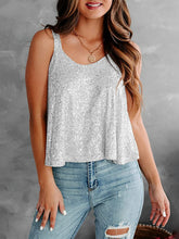 Load image into Gallery viewer, Sequin Scoop Neck Tank