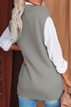 Load image into Gallery viewer, Cable-Knit V-Neck Sweater Vest